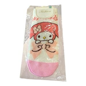 My Melody Pink & White Ankle Socks – New in Package